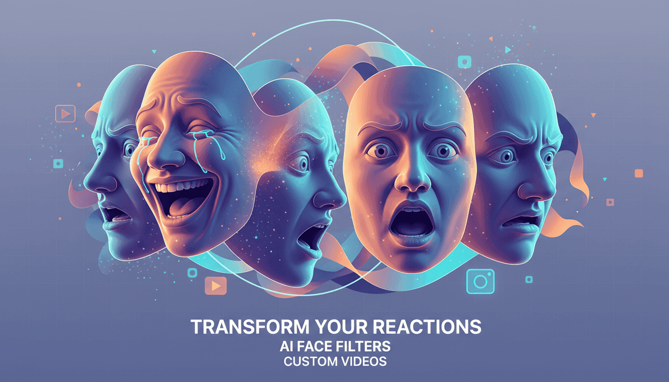 使用多种 AI 面部滤镜创建自定义反应视频
